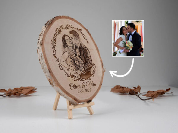 Personalized Natural Wooden Slice Engraving Gift