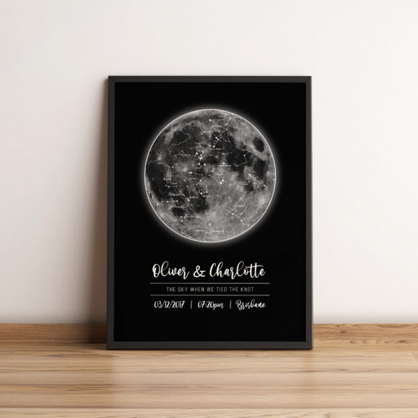 The Moon – Personalised Star Map Frame