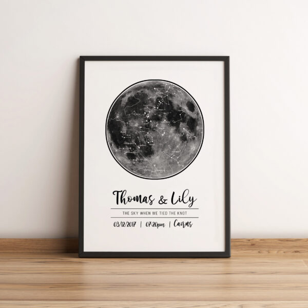 The Moon – Personalised Star Map Frame - Image 6