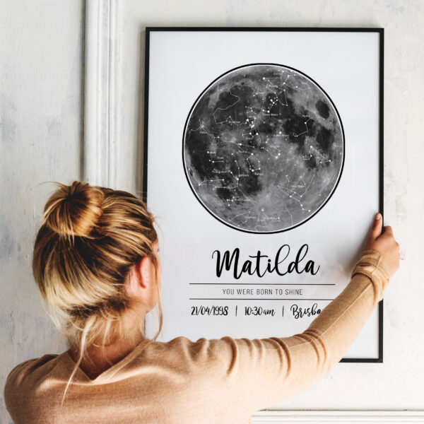 The Moon – Personalised Star Map Frame - Image 4