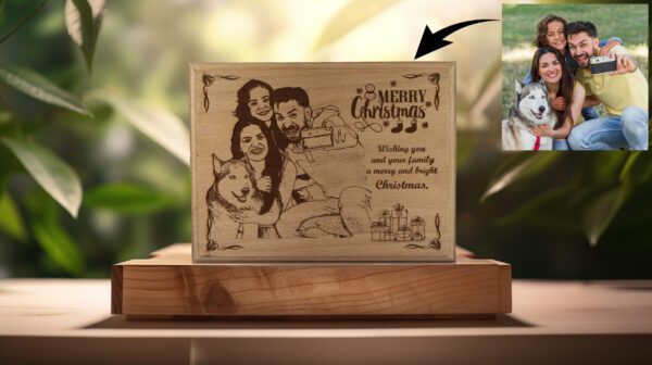 Christmas wooden photo frame - Image 2